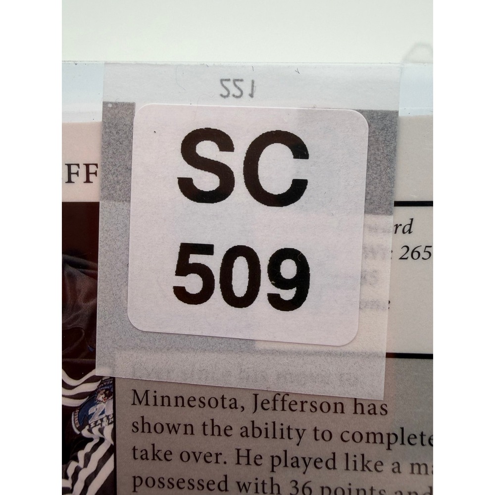 2009-10 Upper Deck Al Jefferson #109 Gilbert Arenas Name Error Misprint Rare - Picture 5 of 5